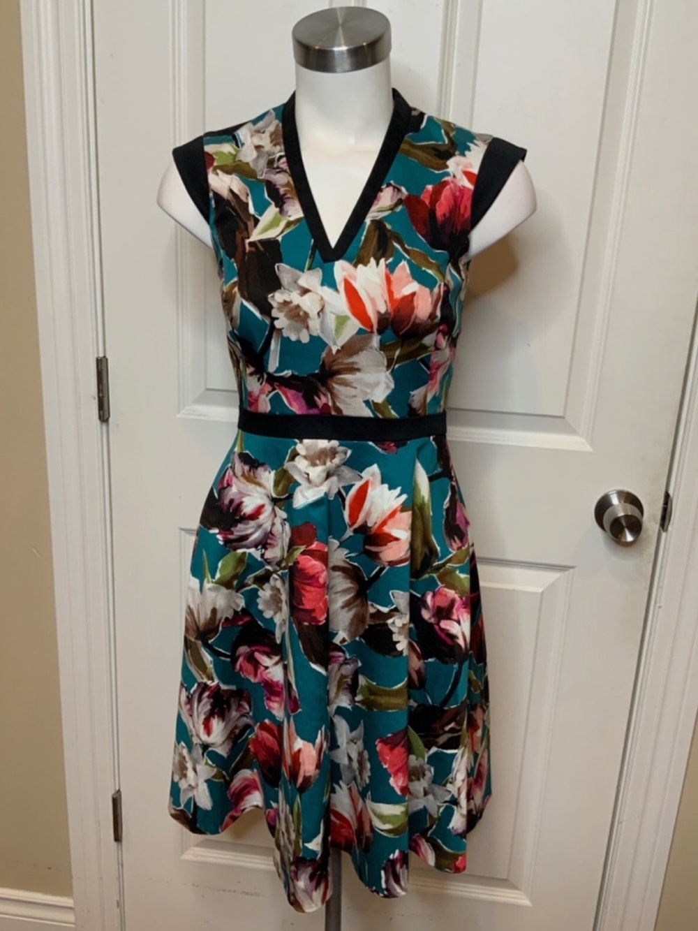 Karen Millen Floral Teal Dress